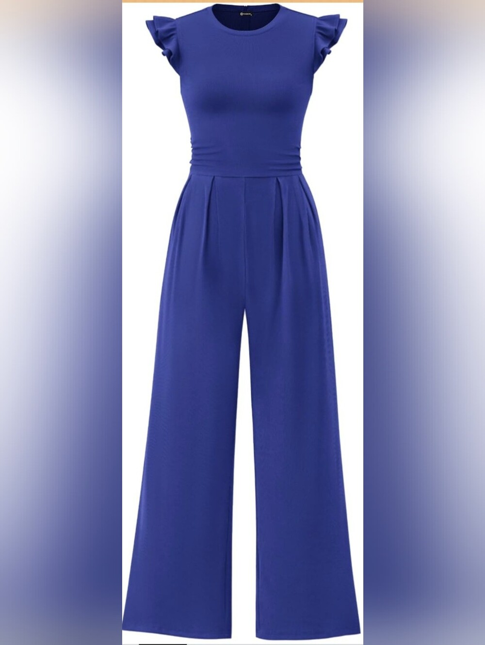 Sleeveless Wide-Leg Jumpsuit in Royal Blue